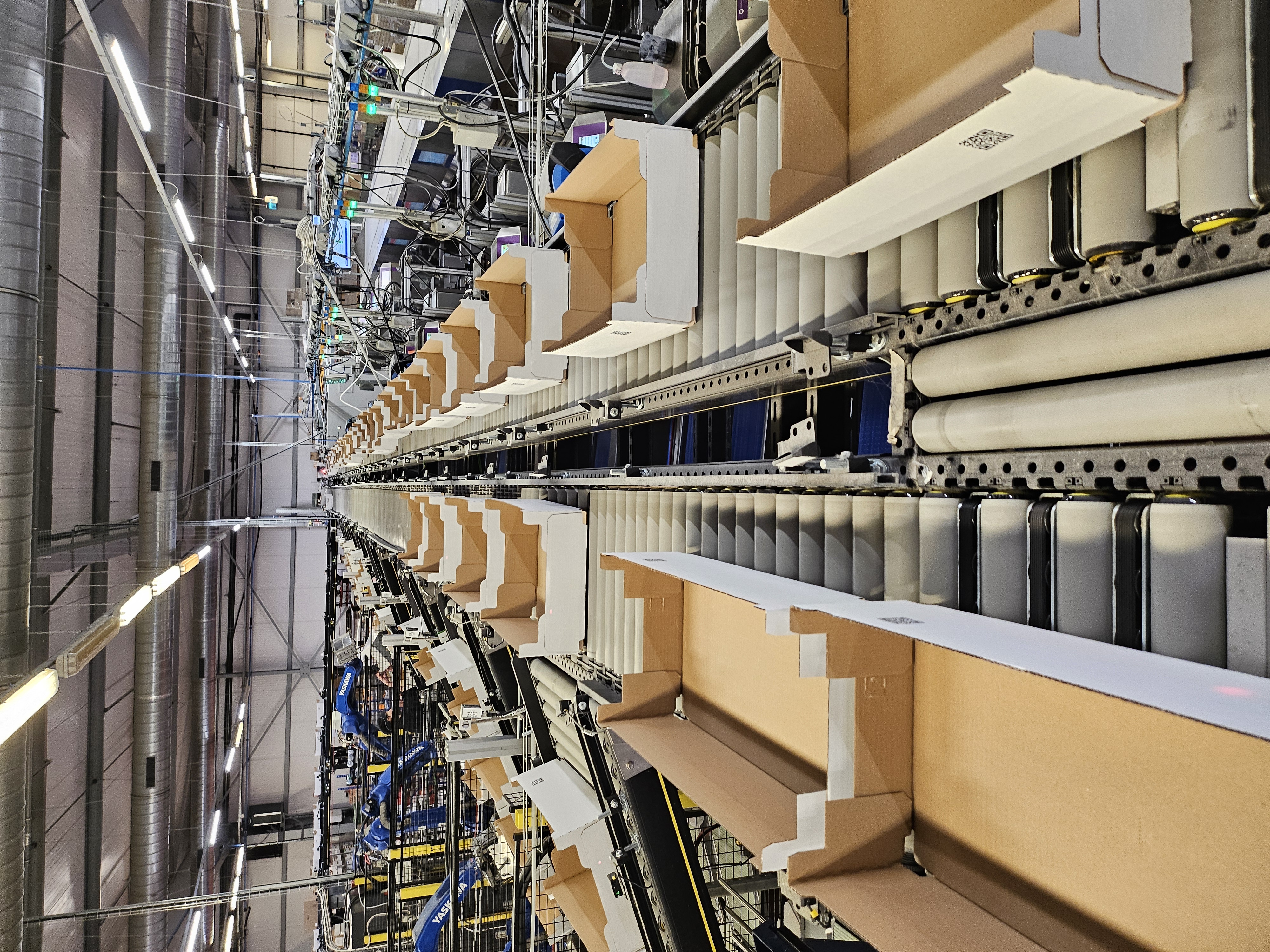 Convoyeur industriel sur une ligne de production